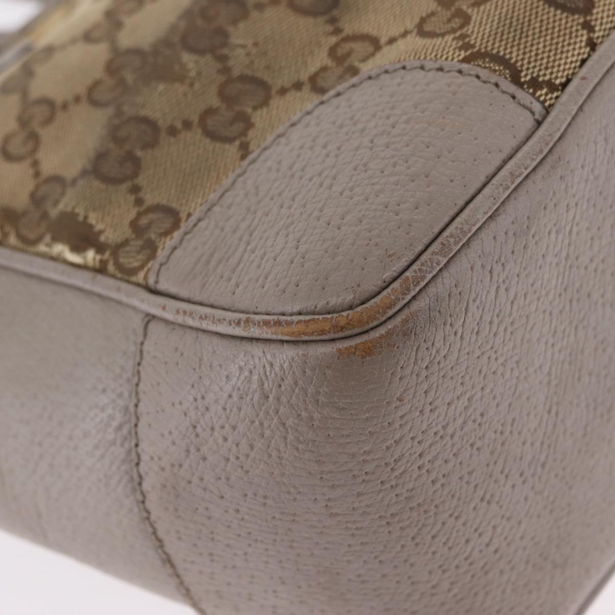 GUCCI GG Canvas Hand Bag 2way Beige Gold 353121 Auth 202533