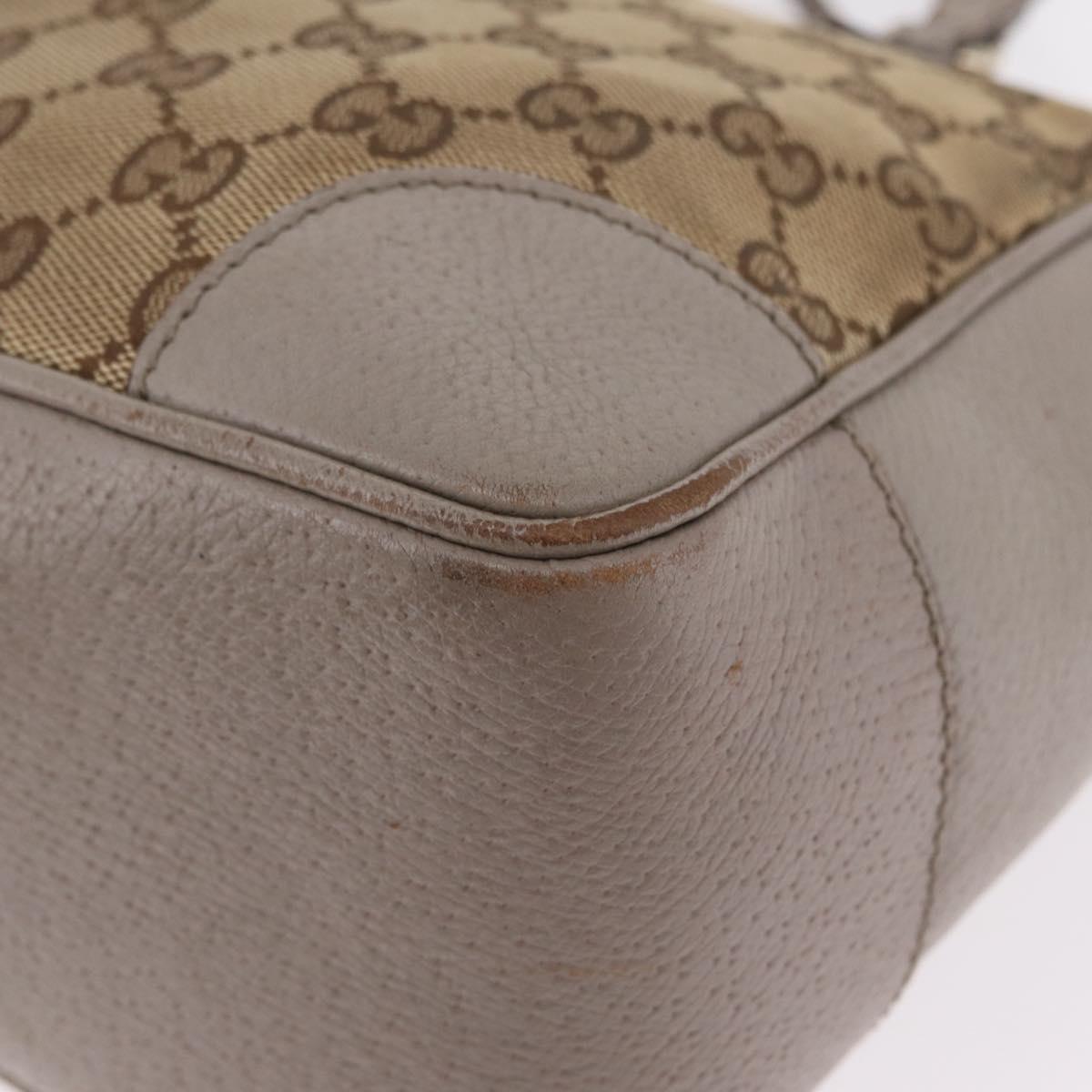 GUCCI GG Canvas Hand Bag 2way Beige Gold 353121 Auth 202533