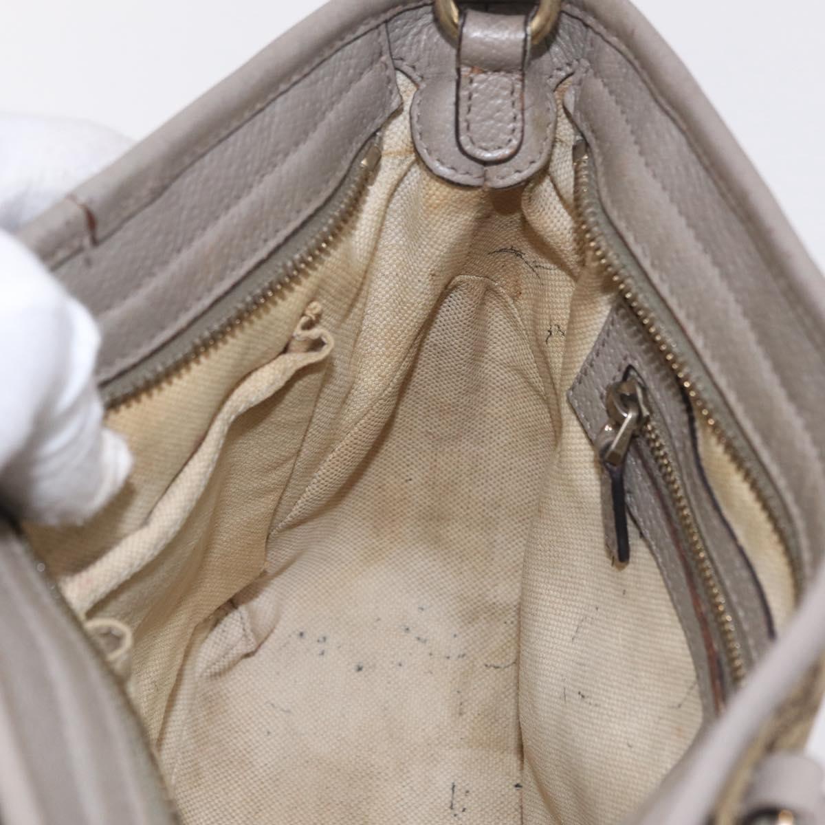 GUCCI GG Canvas Hand Bag 2way Beige Gold 353121 Auth 202533