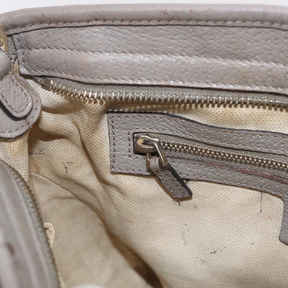 GUCCI GG Canvas Hand Bag 2way Beige Gold 353121 Auth 202533