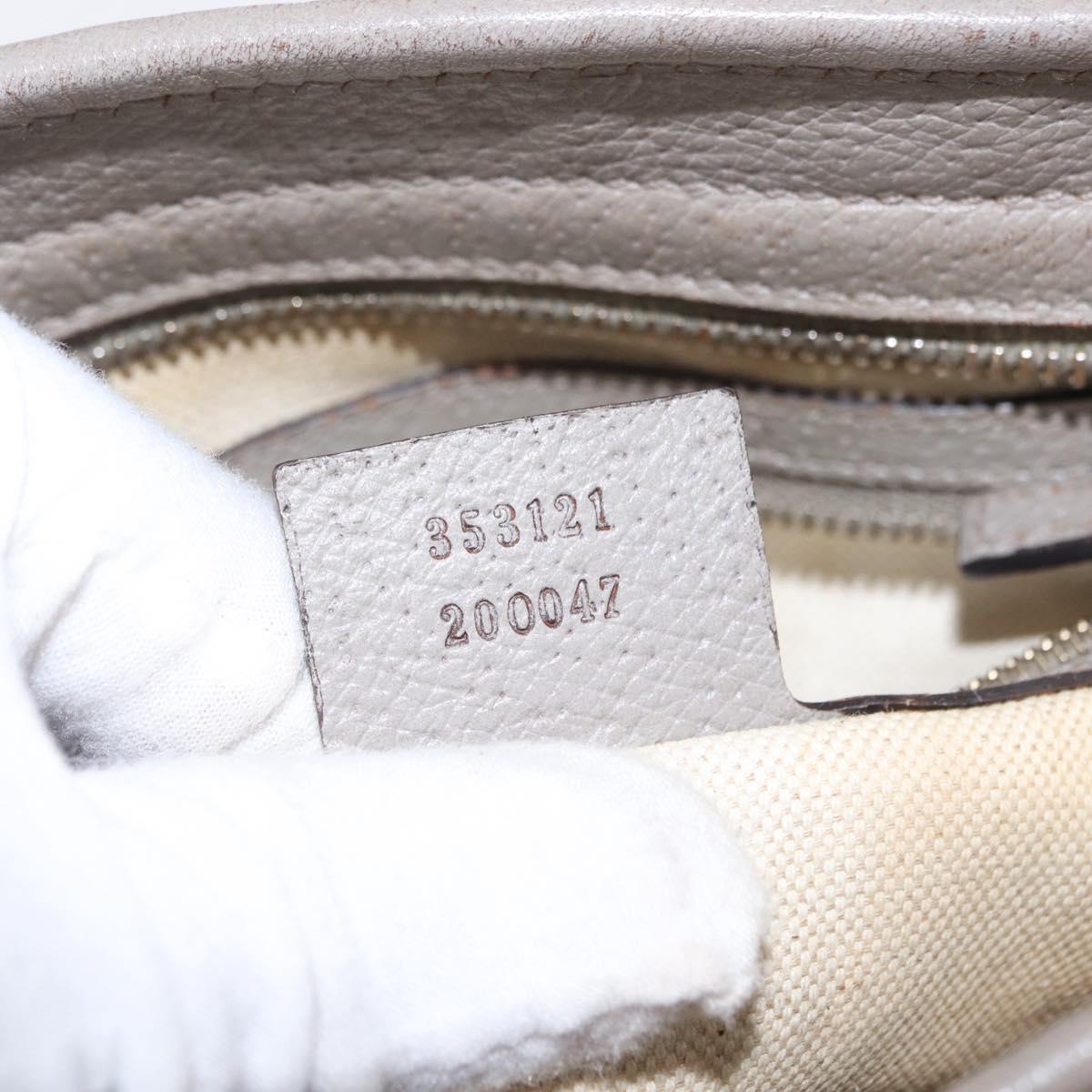 GUCCI GG Canvas Hand Bag 2way Beige Gold 353121 Auth 202533