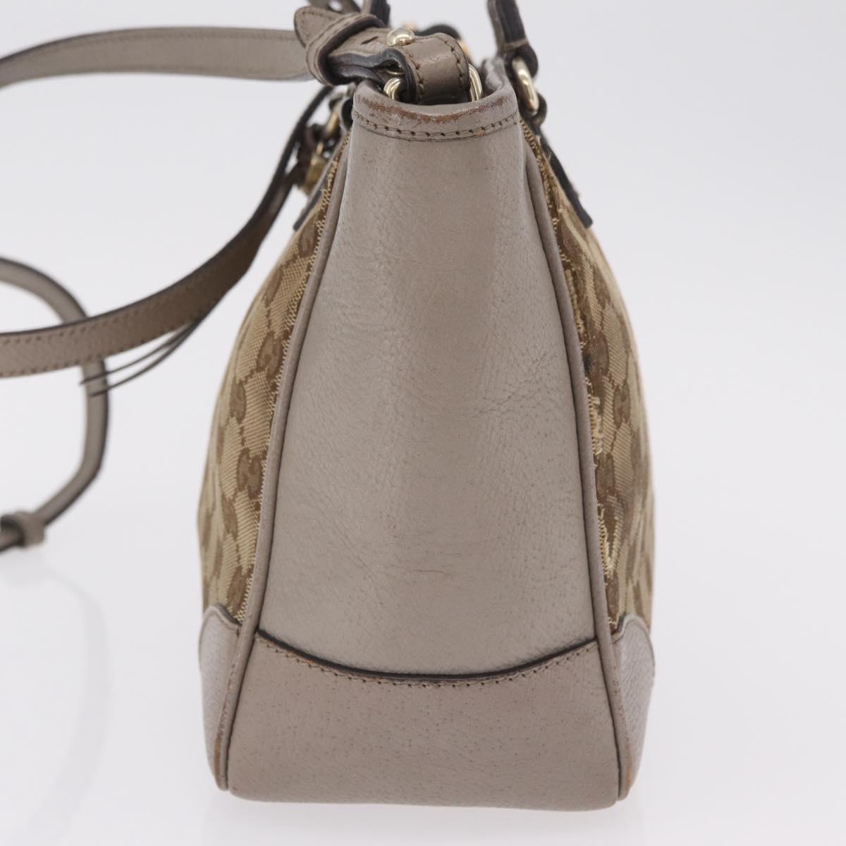 GUCCI GG Canvas Hand Bag 2way Beige Gold 353121 Auth 202533