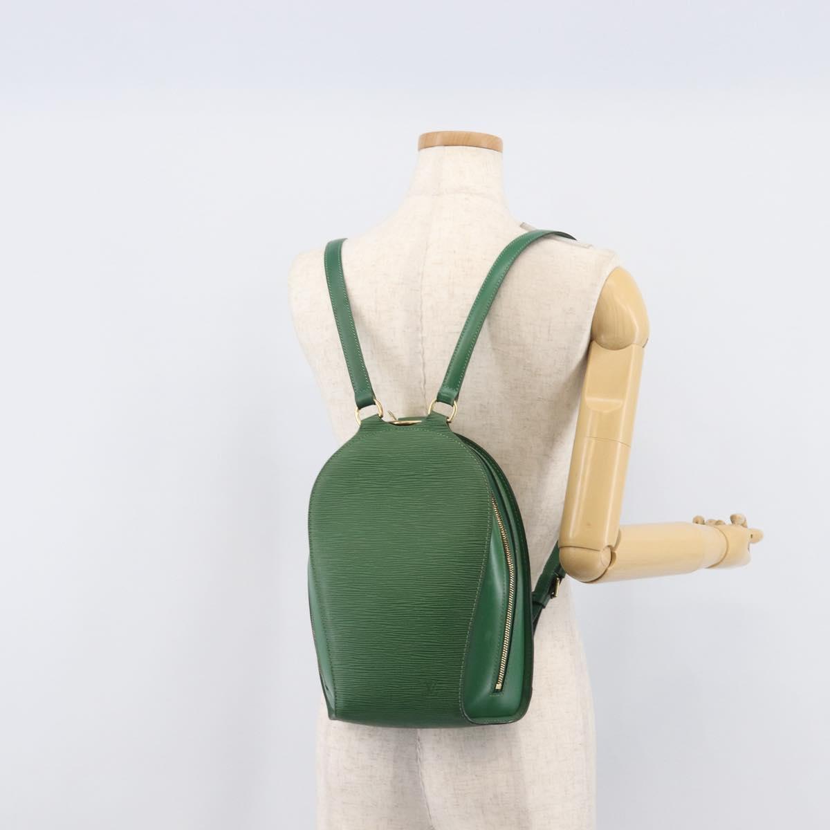 LOUIS VUITTON Epi Mabillon Backpack Green M52234 LV Auth 202536