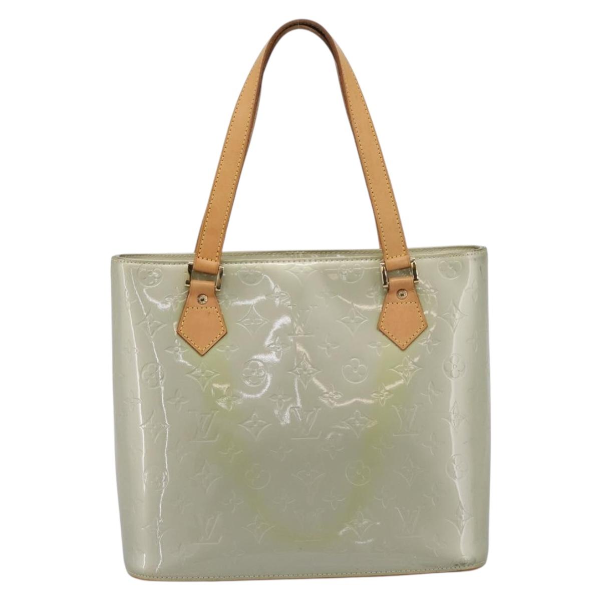 LOUIS VUITTON Monogram Vernis Houston Hand Bag Gris M91053 LV Auth 202587