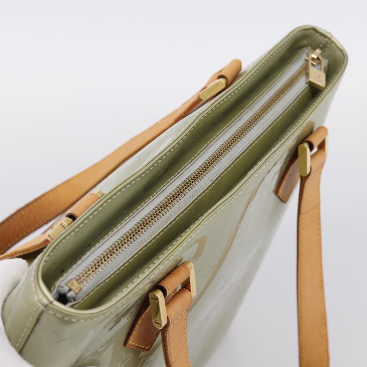 LOUIS VUITTON Monogram Vernis Houston Hand Bag Gris M91053 LV Auth 202587