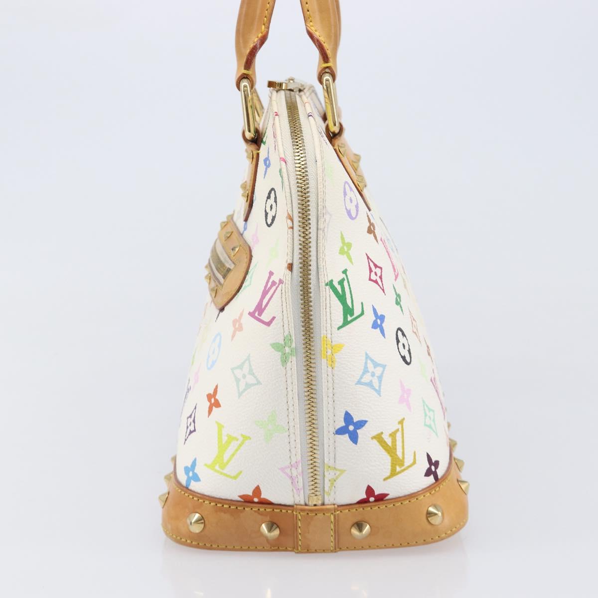 LOUIS VUITTON Monogram Multicolor Alma Hand Bag White M92647 LV Auth 202591V