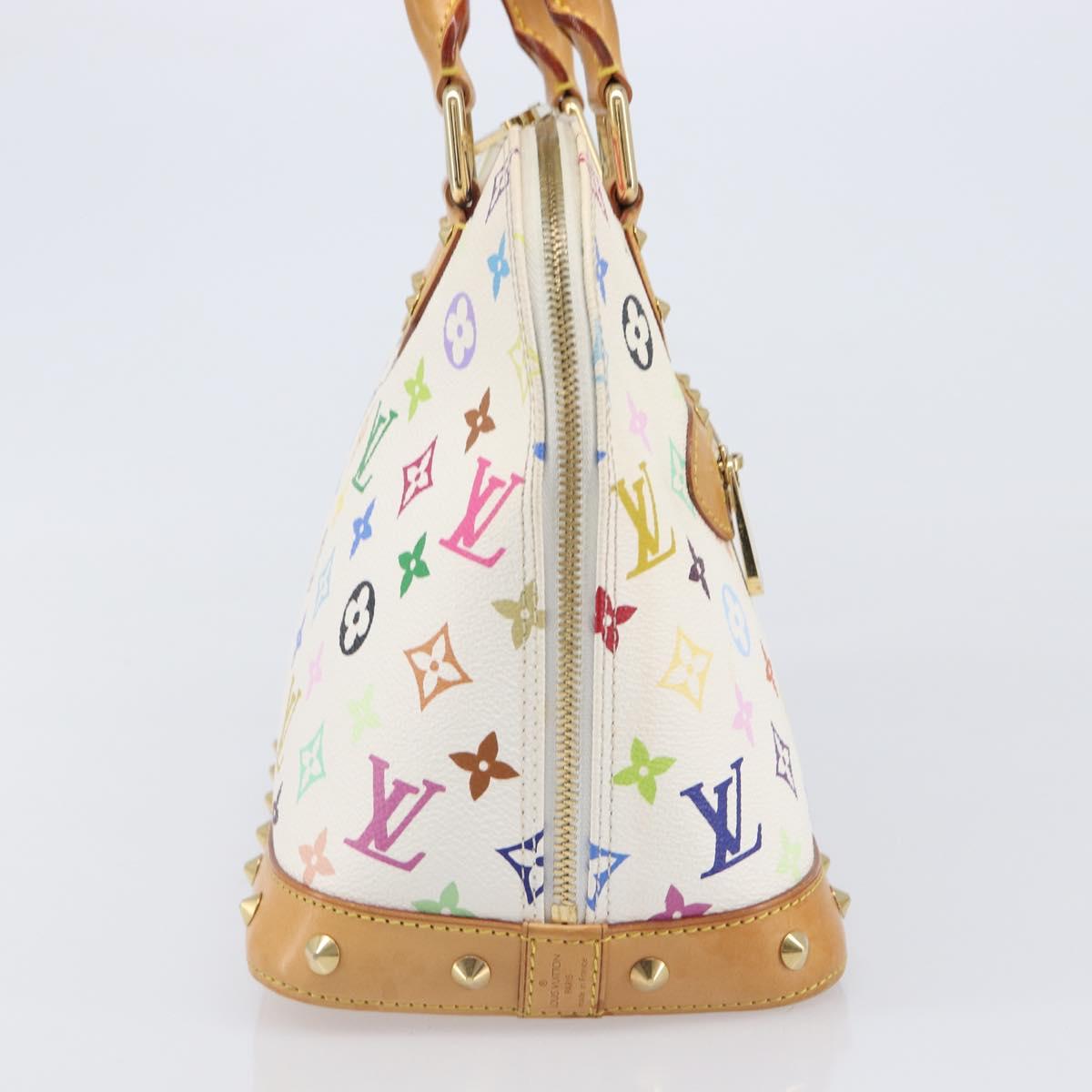 LOUIS VUITTON Monogram Multicolor Alma Hand Bag White M92647 LV Auth 202591V