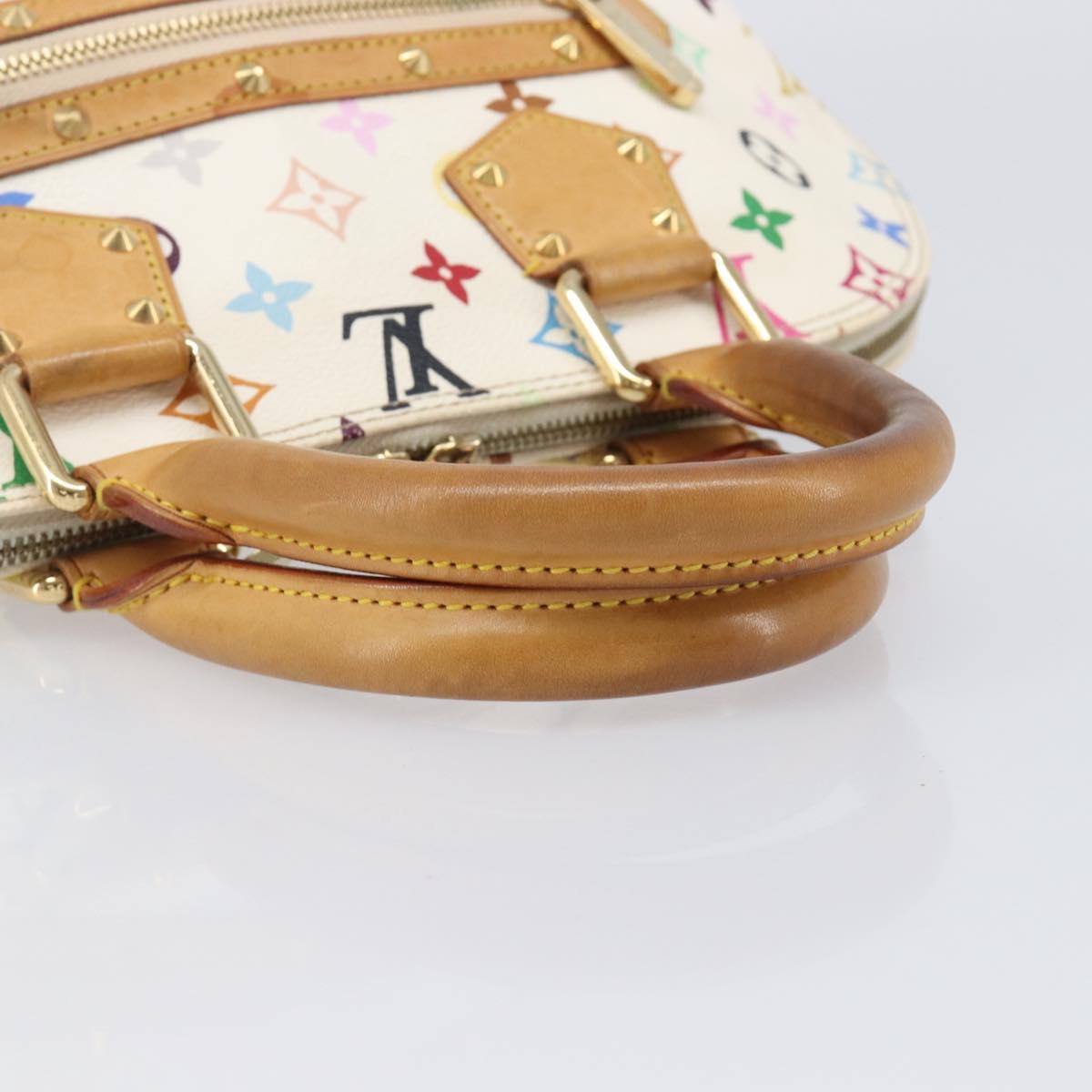 LOUIS VUITTON Monogram Multicolor Alma Hand Bag White M92647 LV Auth 202591V