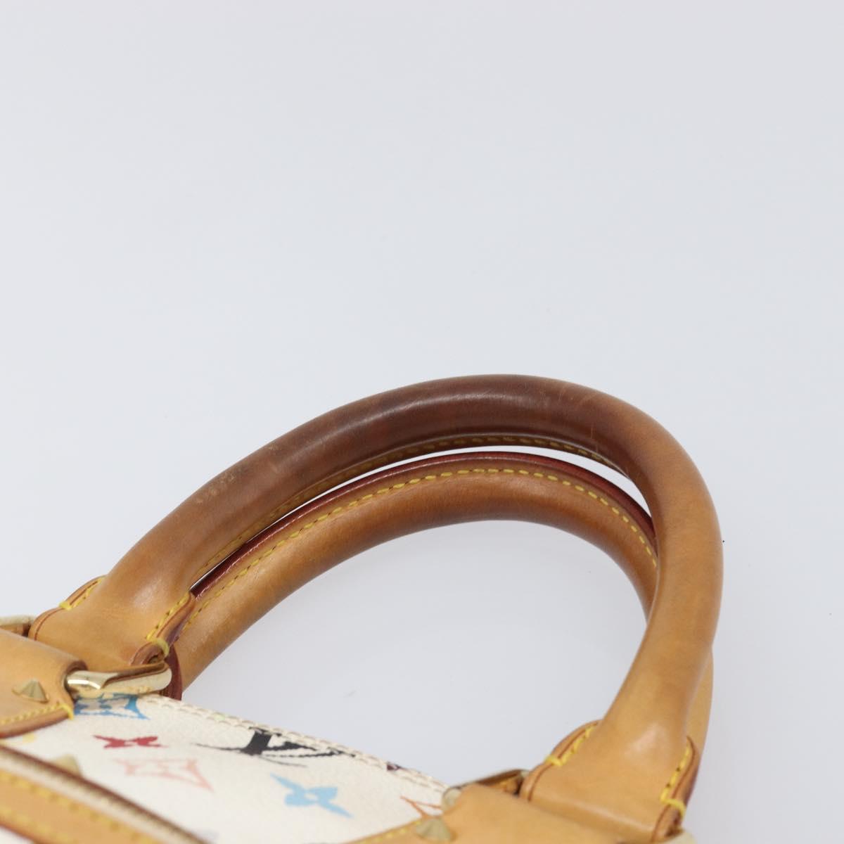 LOUIS VUITTON Monogram Multicolor Alma Hand Bag White M92647 LV Auth 202591V