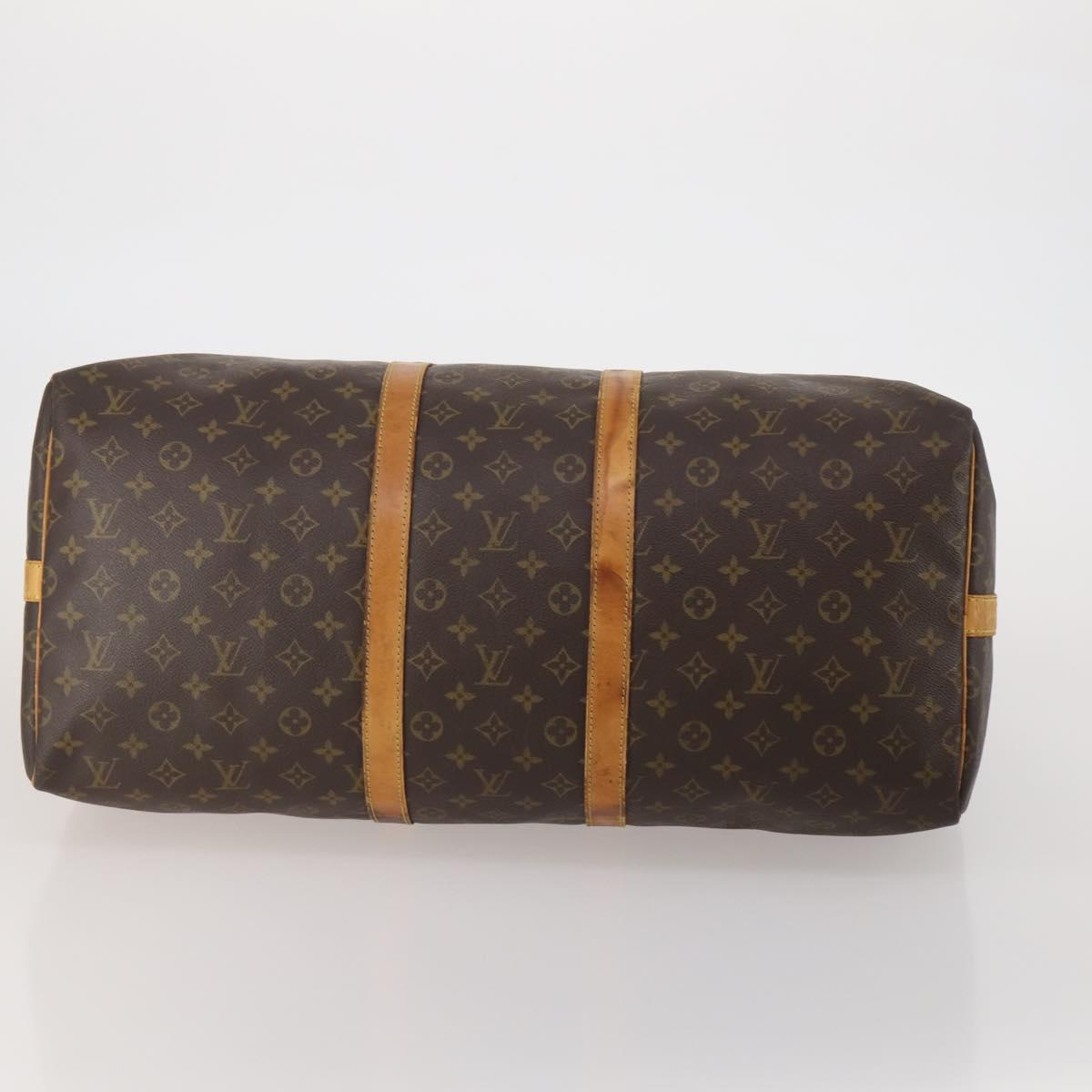 LOUIS VUITTON Monogram Keepall Bandouliere 55 Boston Bag M41414 LV Auth 202594