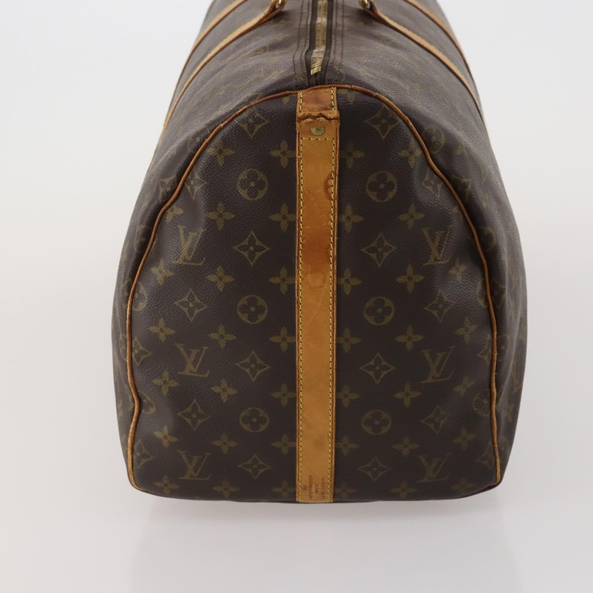 LOUIS VUITTON Monogram Keepall Bandouliere 55 Boston Bag M41414 LV Auth 202594