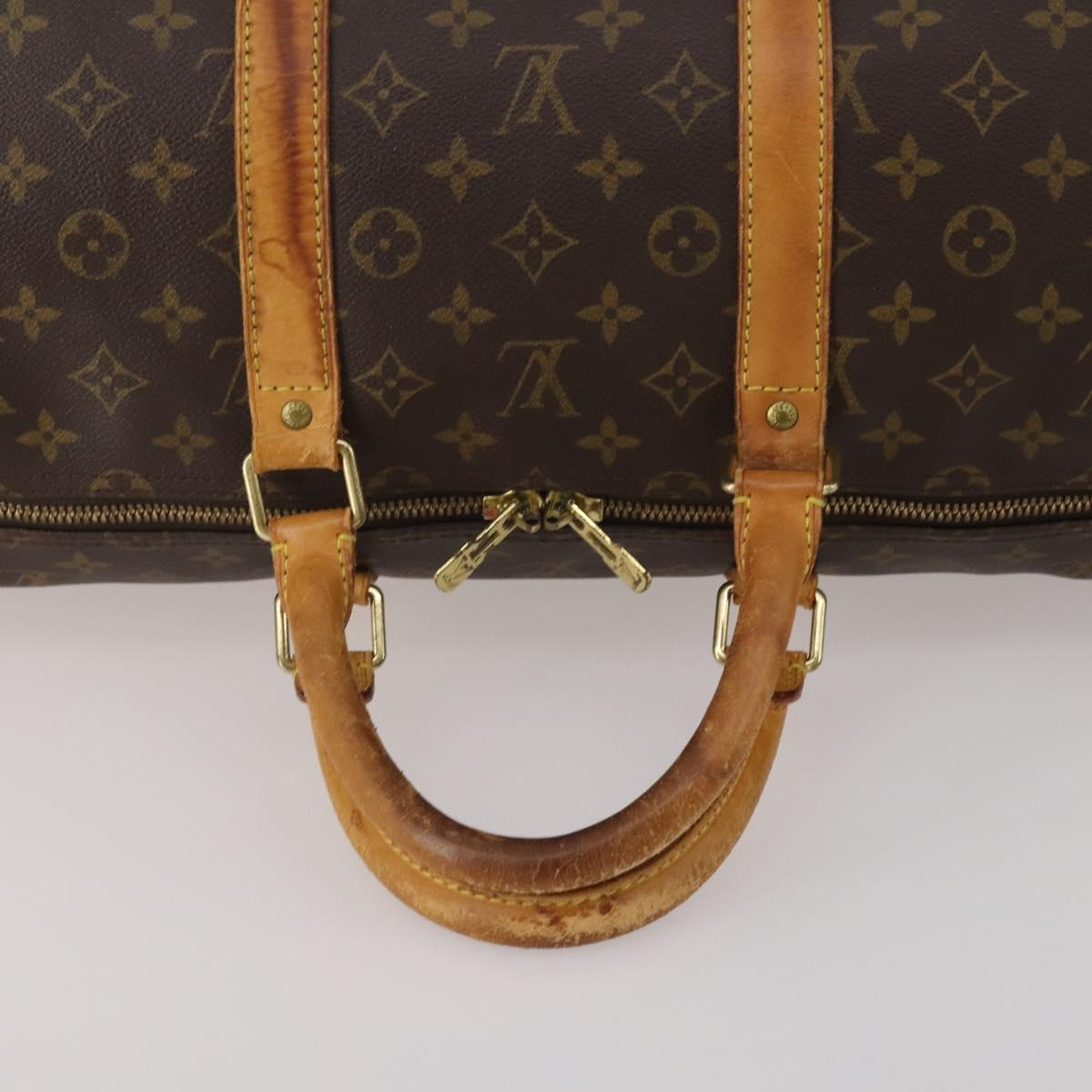 LOUIS VUITTON Monogram Keepall Bandouliere 55 Boston Bag M41414 LV Auth 202594