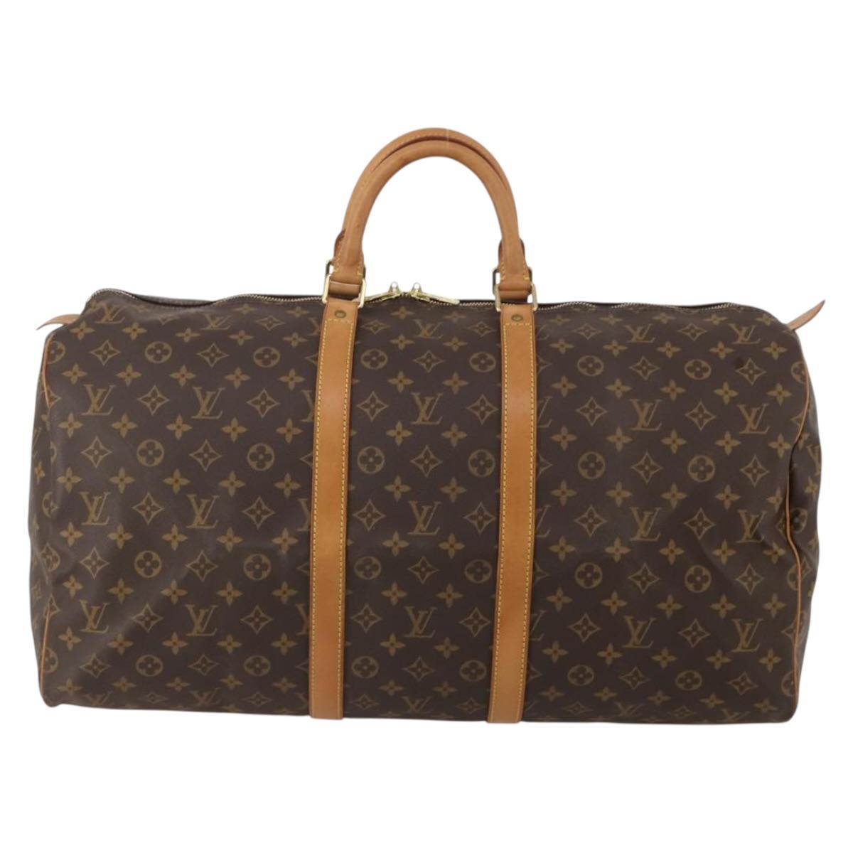 LOUIS VUITTON Monogram Keepall 55 Boston Bag M41424 LV Auth 202595A