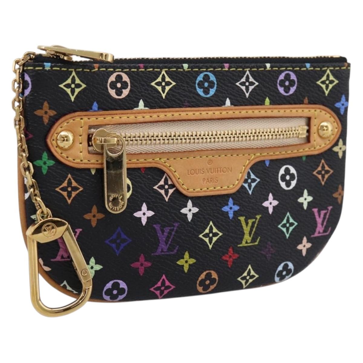 LOUIS VUITTON Monogram Multicolor Pochette MM Purse Black M60031 LV Auth 202597V