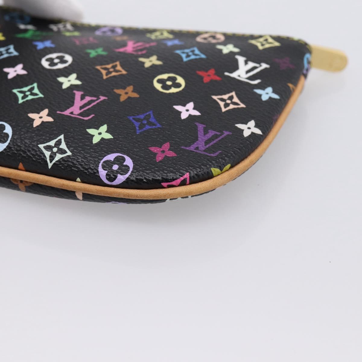LOUIS VUITTON Monogram Multicolor Pochette MM Purse Black M60031 LV Auth 202597V