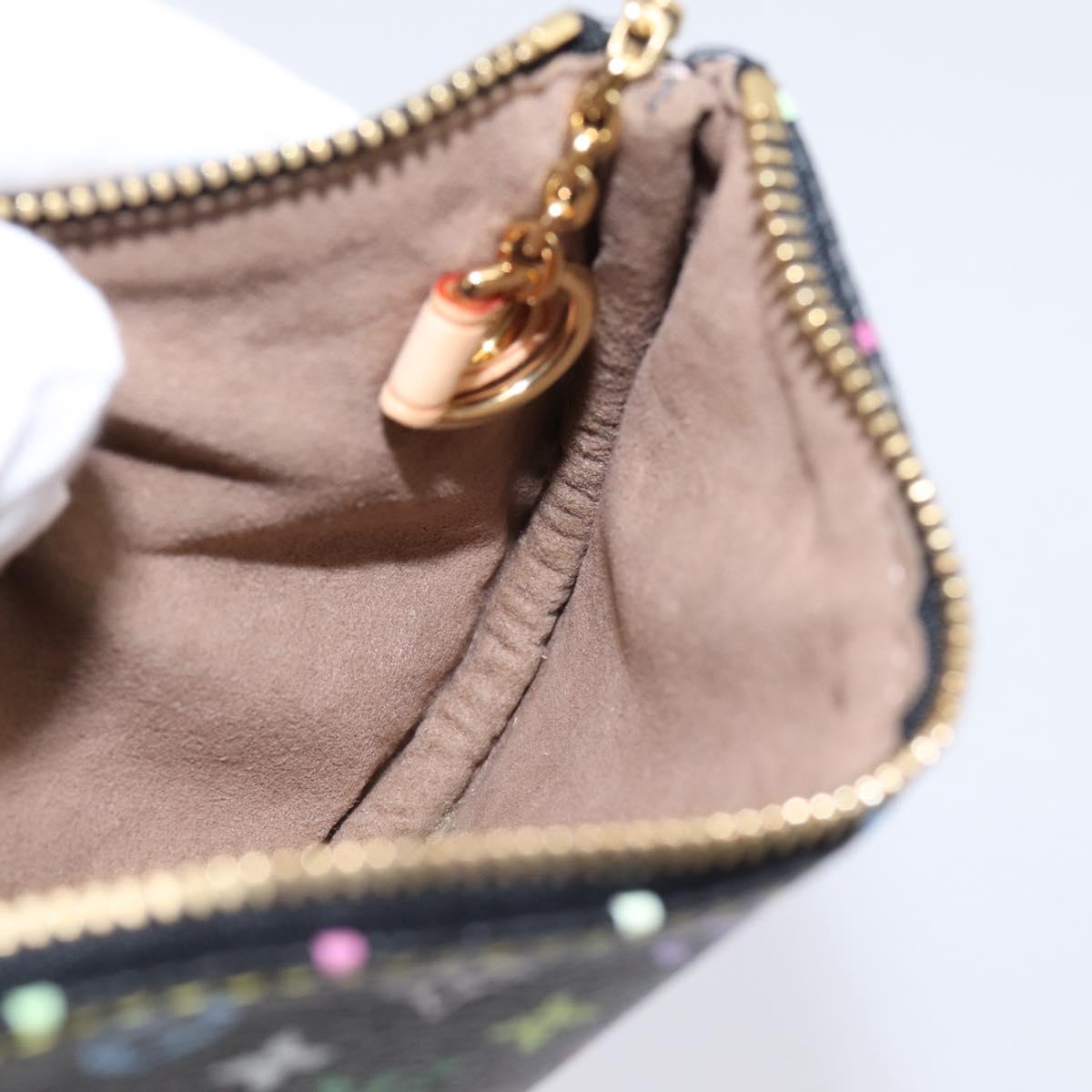 LOUIS VUITTON Monogram Multicolor Pochette MM Purse Black M60031 LV Auth 202597V