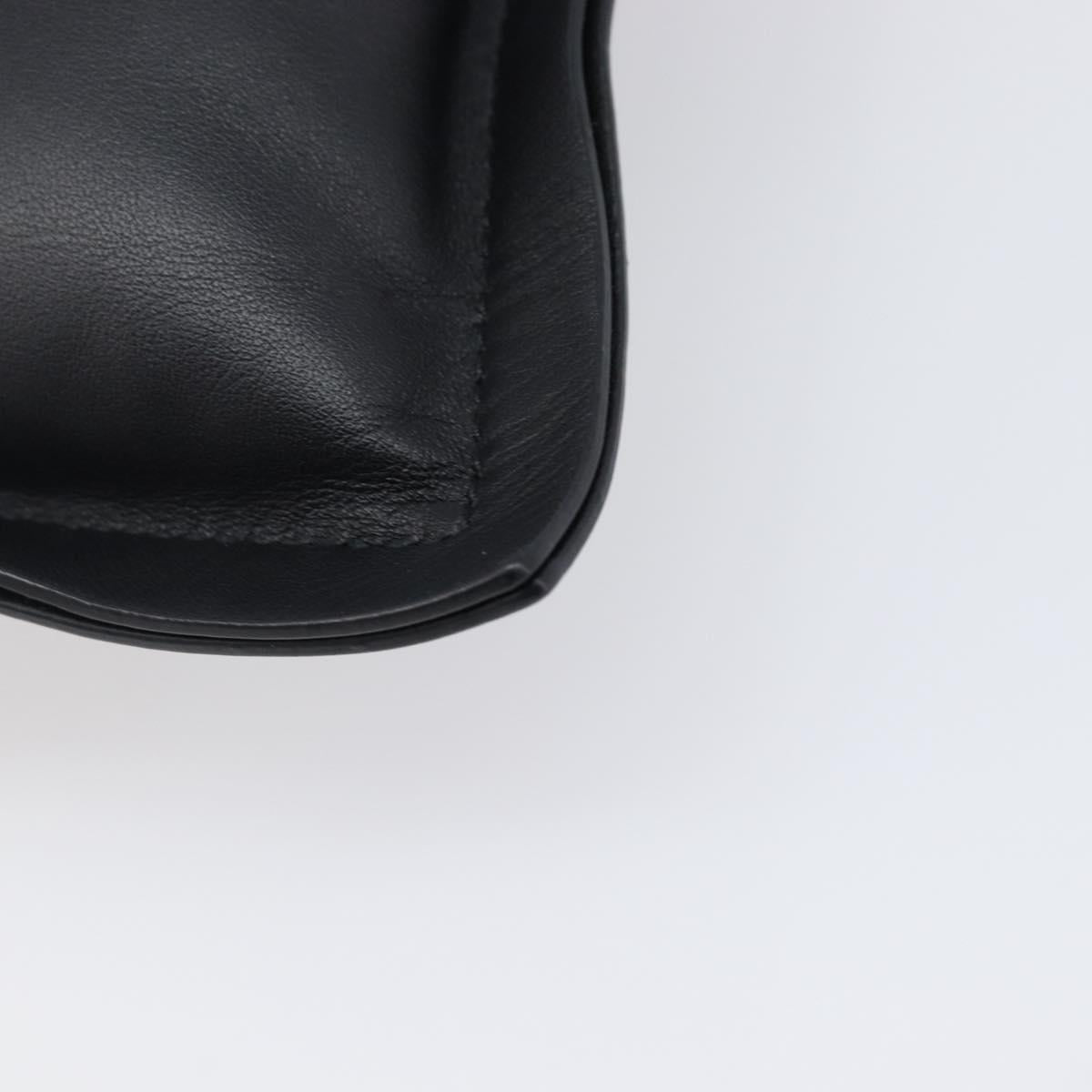 Salvatore Ferragamo Vala Shoulder Pouch Leather Black Auth 202598V