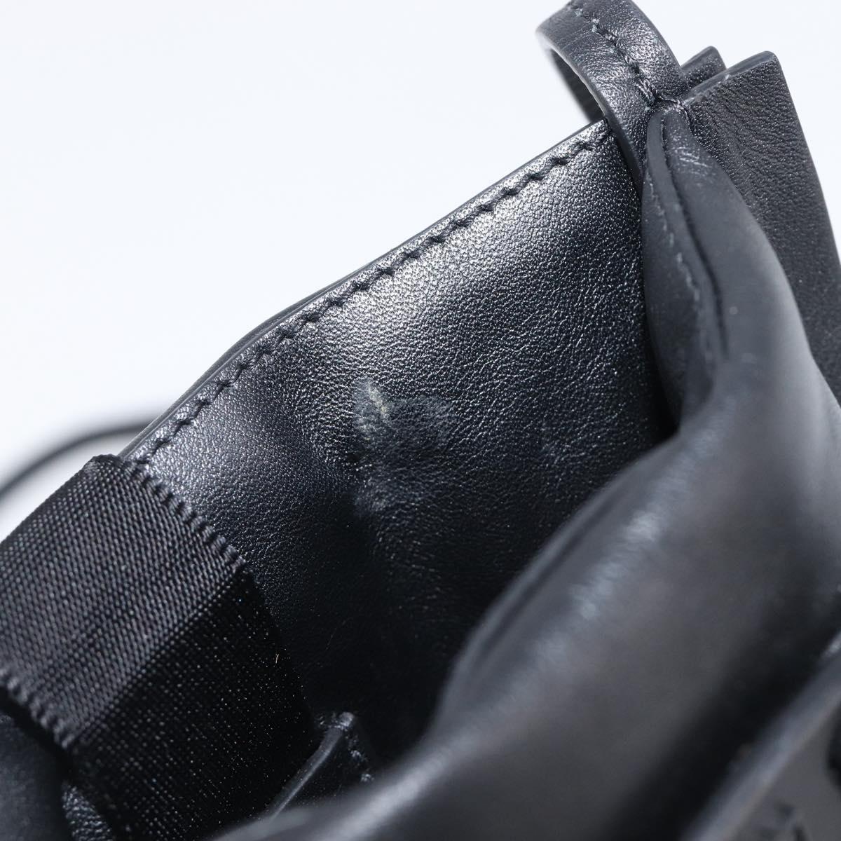 Salvatore Ferragamo Vala Shoulder Pouch Leather Black Auth 202598V