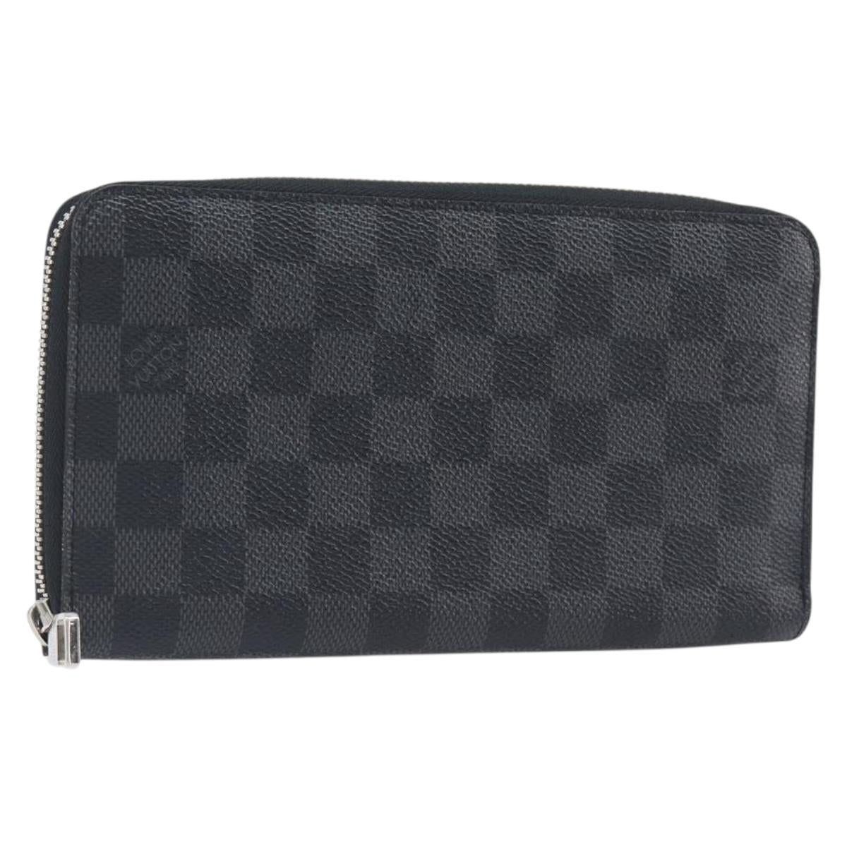 LOUIS VUITTON Damier Grafitte Zippy Organizer Long Wallet N63077 LV Auth 202603