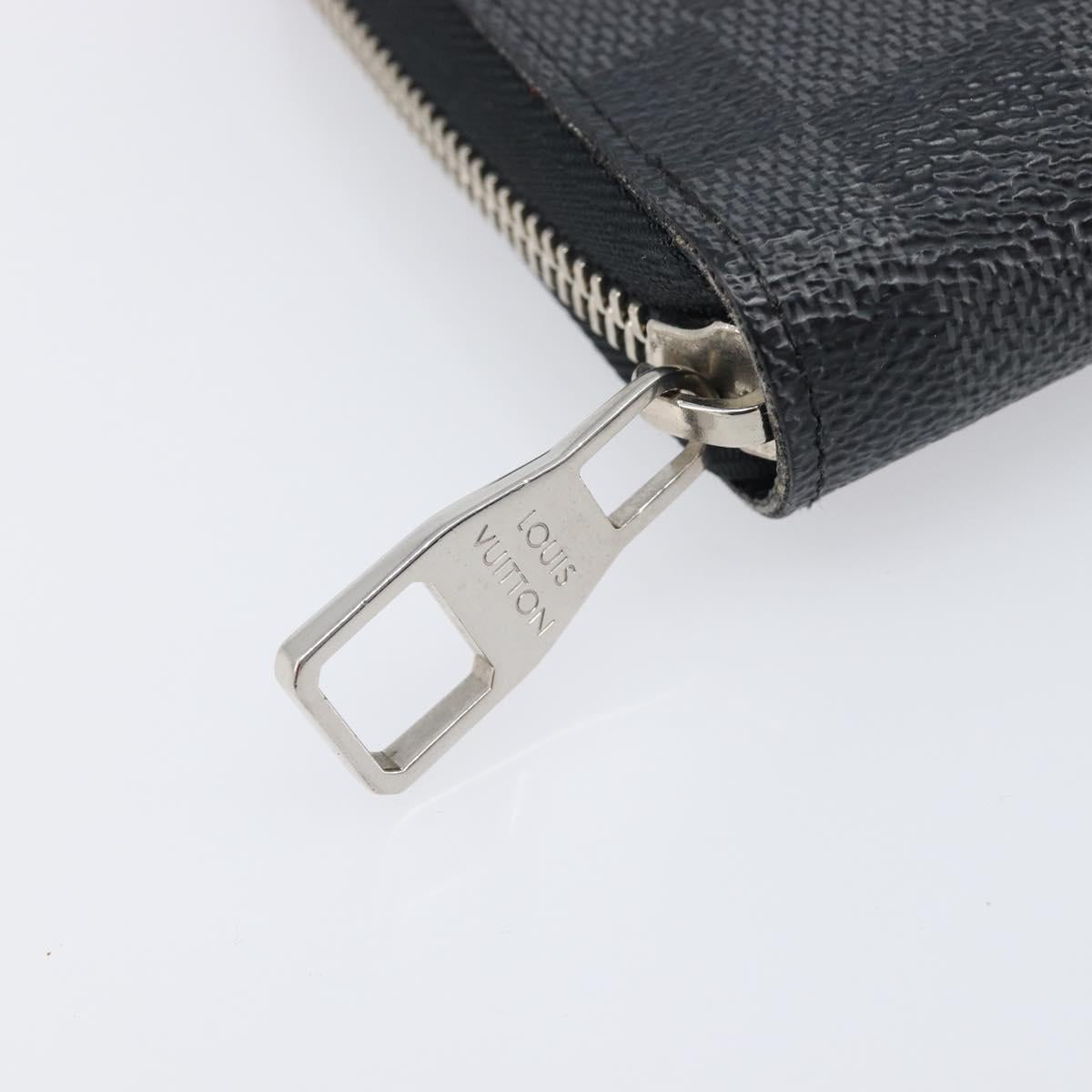 LOUIS VUITTON Damier Grafitte Zippy Organizer Long Wallet N63077 LV Auth 202603