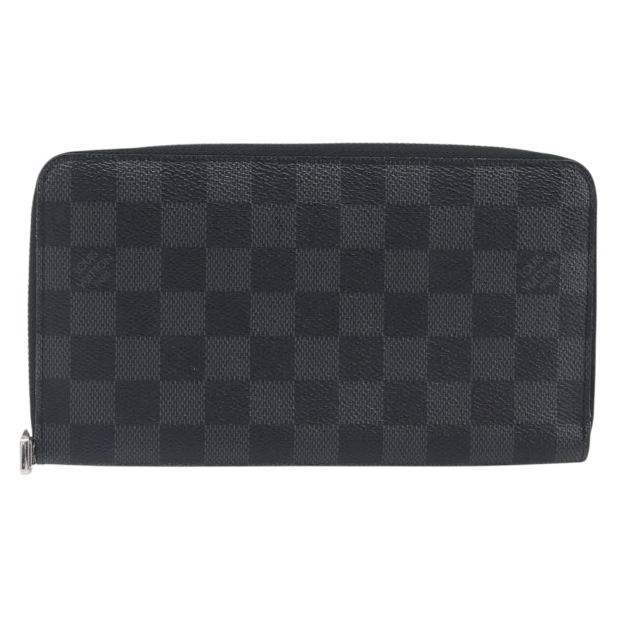 LOUIS VUITTON Damier Grafitte Zippy Organizer Long Wallet N63077 LV Auth 202603