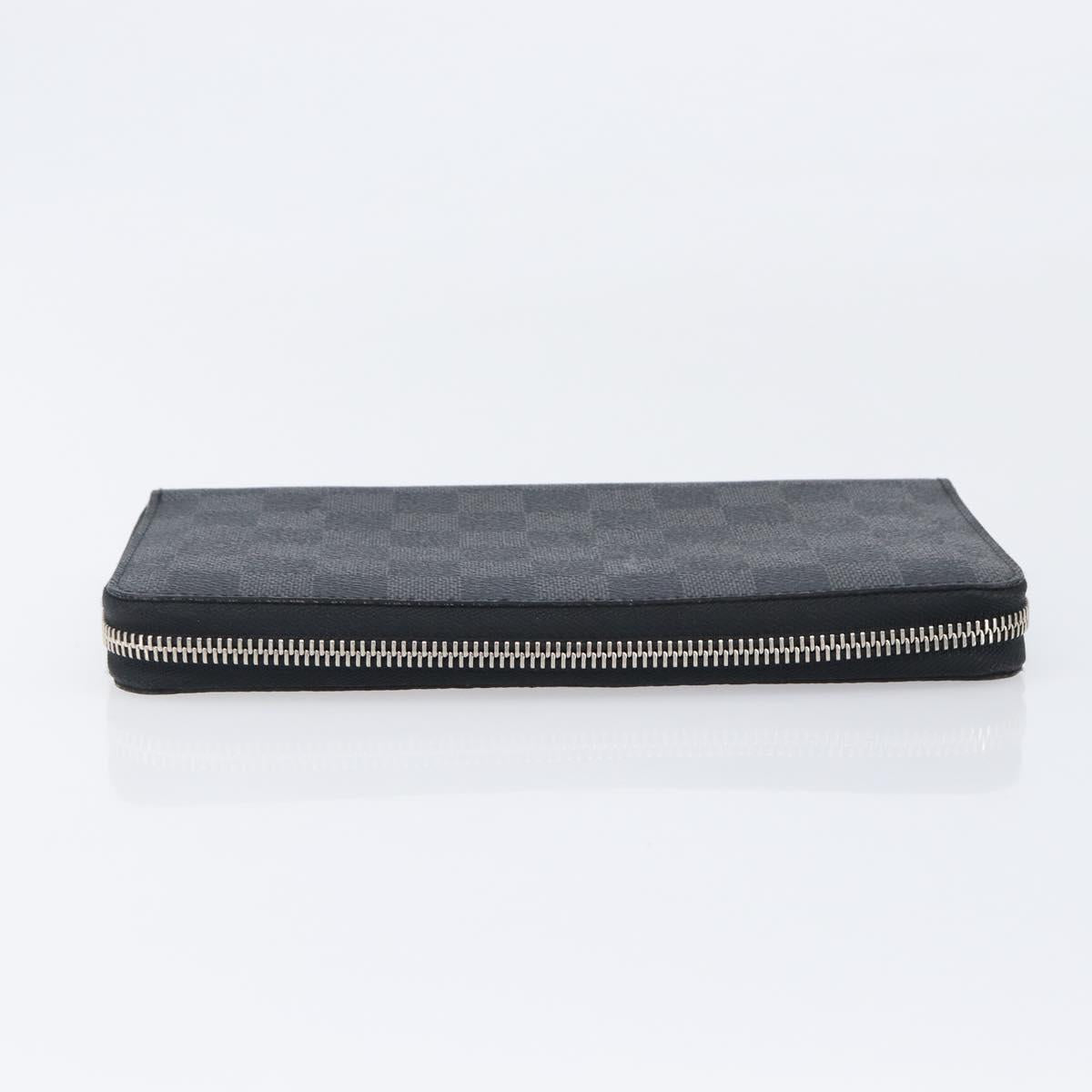 LOUIS VUITTON Damier Grafitte Zippy Organizer Long Wallet N63077 LV Auth 202603