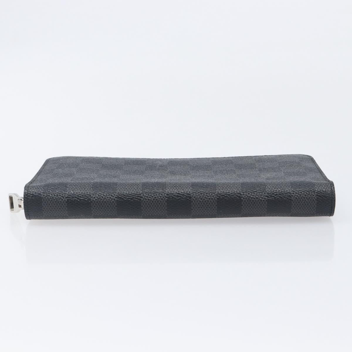 LOUIS VUITTON Damier Grafitte Zippy Organizer Long Wallet N63077 LV Auth 202603
