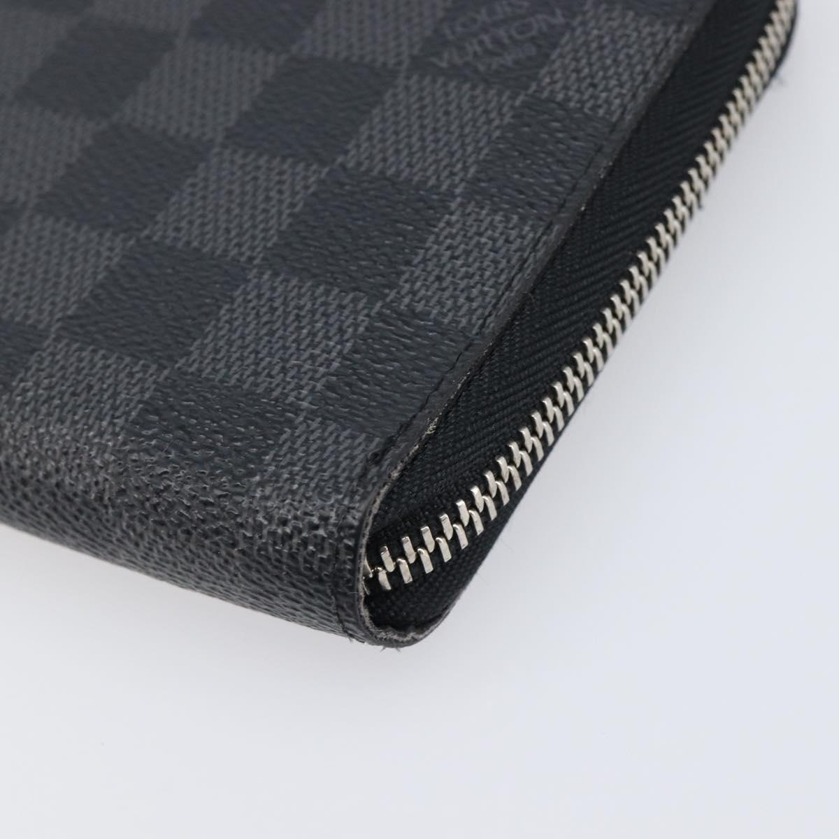 LOUIS VUITTON Damier Grafitte Zippy Organizer Long Wallet N63077 LV Auth 202603