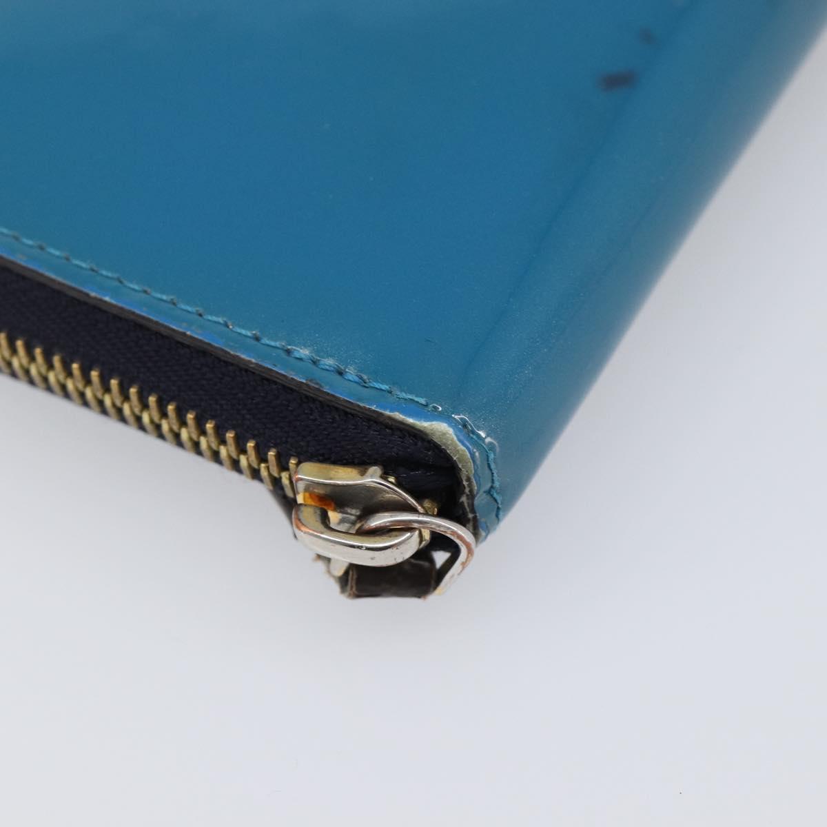 LOUIS VUITTON Monogram Vernis Portefeuille Miroir Blue Marine M64111 Auth 202604