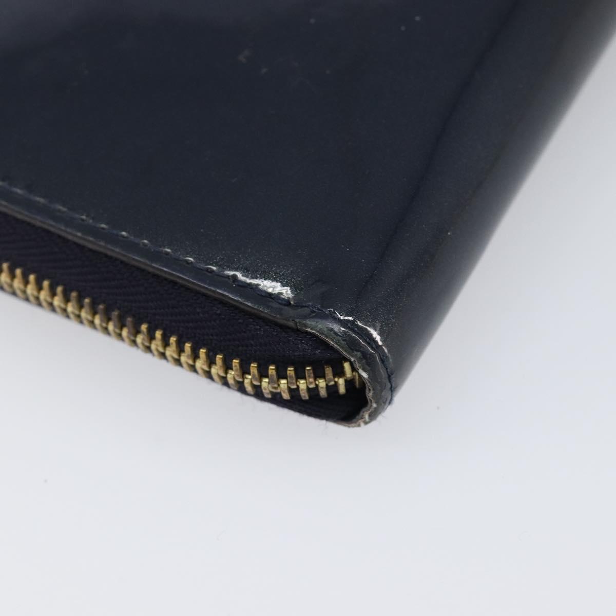 LOUIS VUITTON Monogram Vernis Portefeuille Miroir Blue Marine M64111 Auth 202604