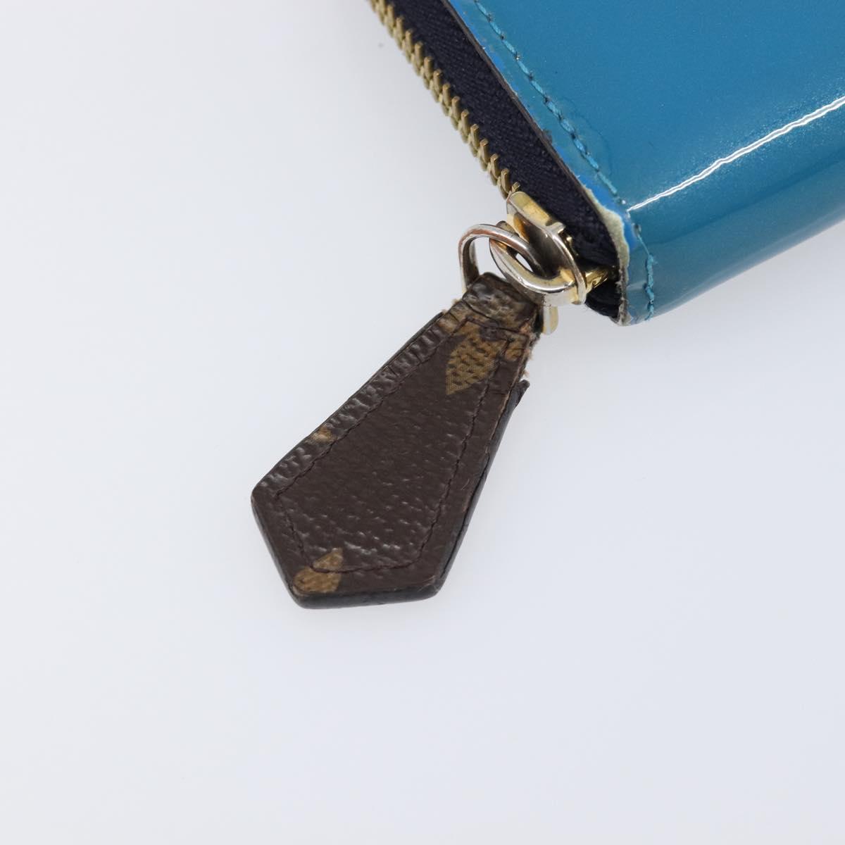 LOUIS VUITTON Monogram Vernis Portefeuille Miroir Blue Marine M64111 Auth 202604