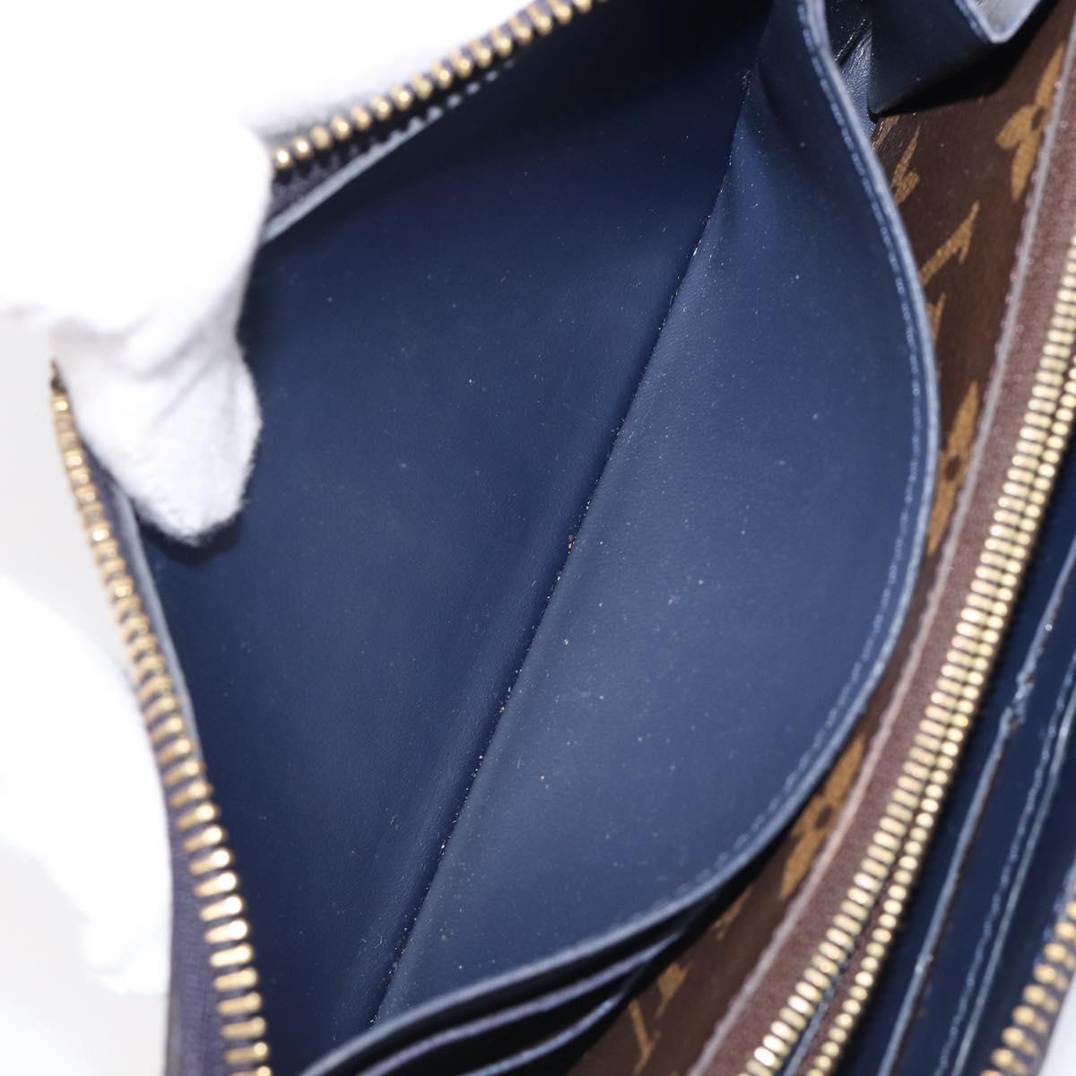 LOUIS VUITTON Monogram Vernis Portefeuille Miroir Blue Marine M64111 Auth 202604