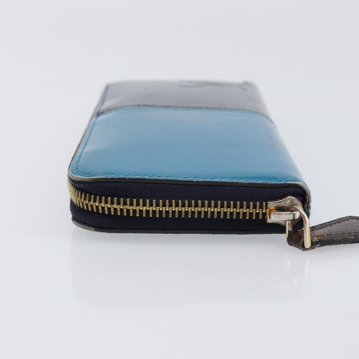 LOUIS VUITTON Monogram Vernis Portefeuille Miroir Blue Marine M64111 Auth 202604