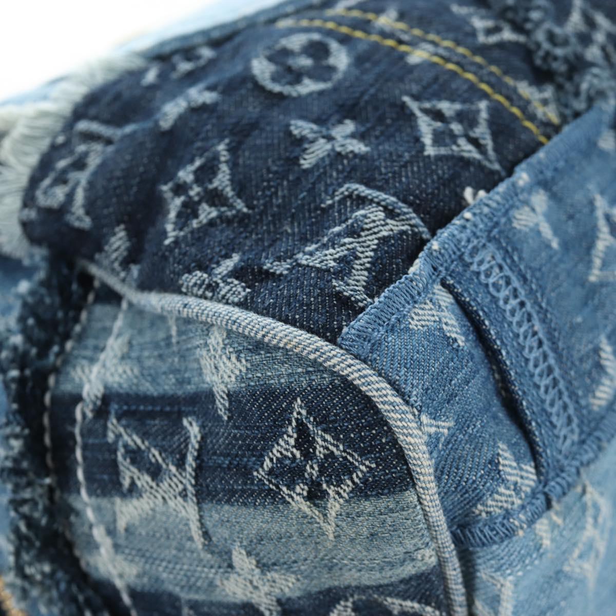 LOUIS VUITTON Monogram Denim Patchwork Speedy 30 Bag Blue M95380 Auth 202605SM
