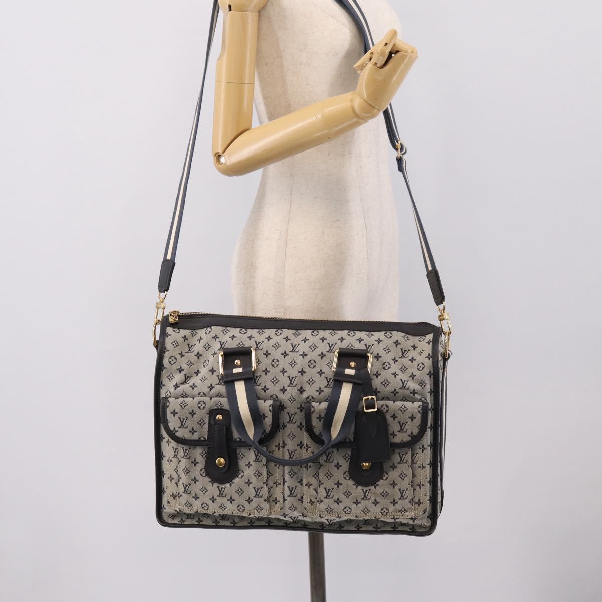 LOUIS VUITTON Monogram Mini Sac Mary Kate 48h Hand Bag Blue M42341 Auth 202608V