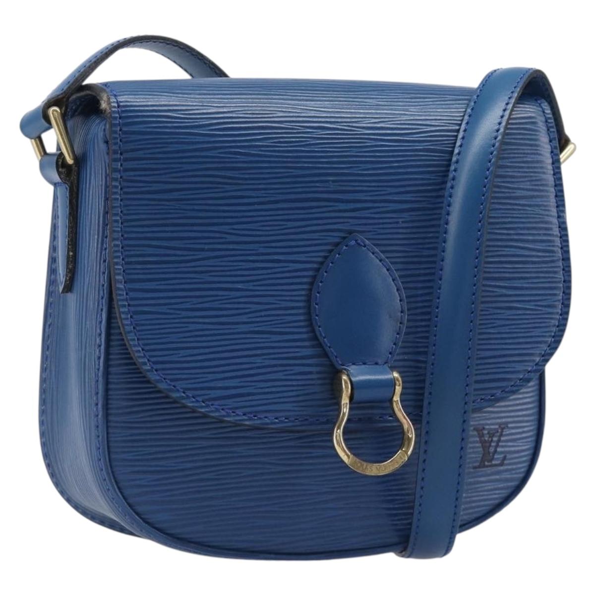 LOUIS VUITTON Epi Saint Cloud PM Shoulder Bag Blue M52215 LV Auth 202609A