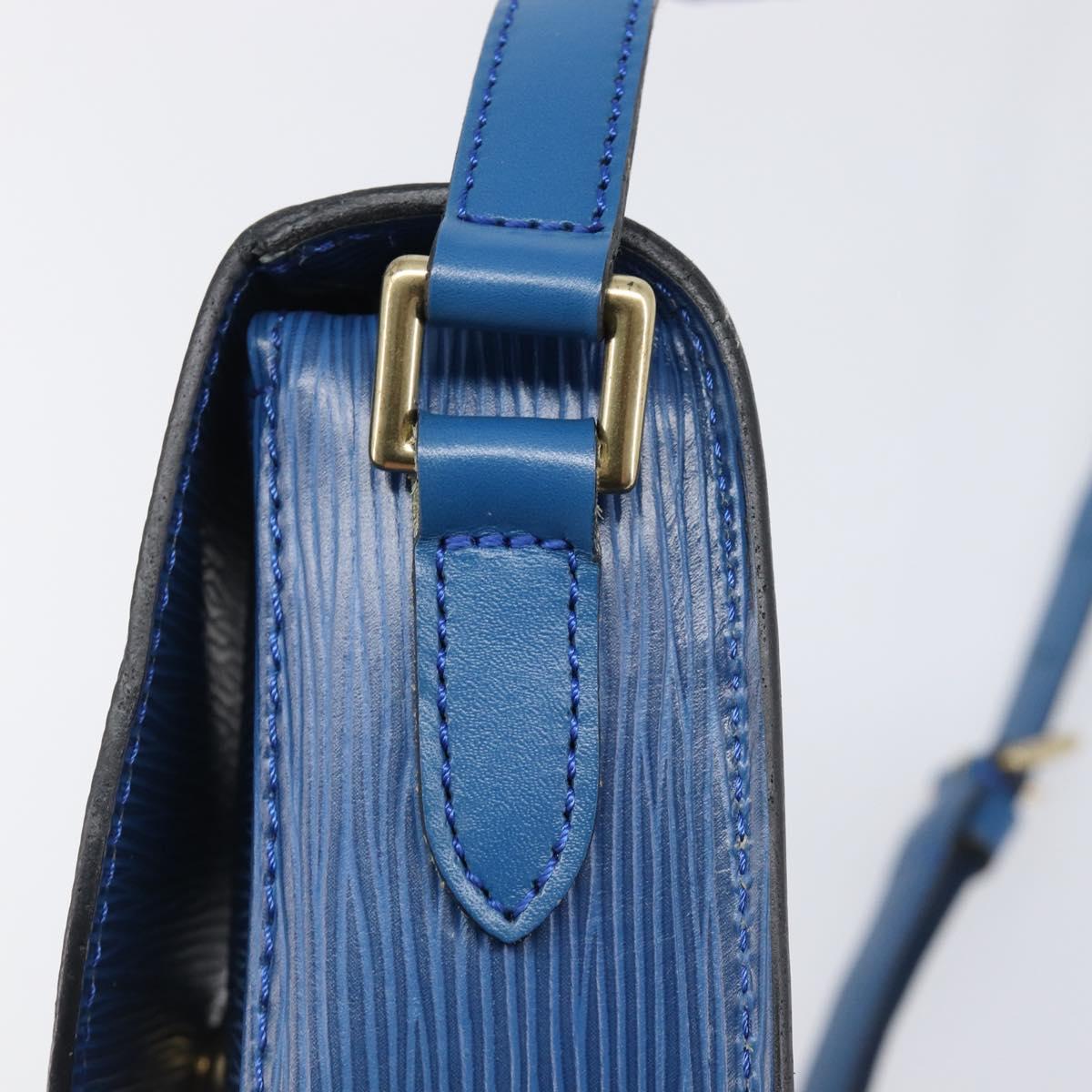 LOUIS VUITTON Epi Saint Cloud PM Shoulder Bag Blue M52215 LV Auth 202609A