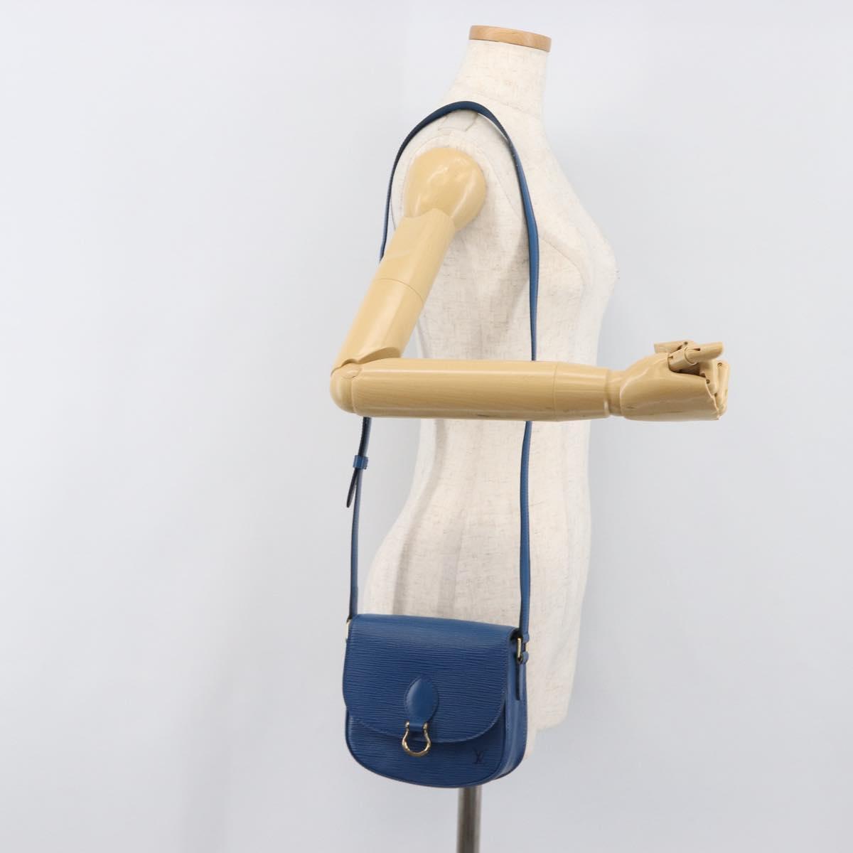 LOUIS VUITTON Epi Saint Cloud PM Shoulder Bag Blue M52215 LV Auth 202609A
