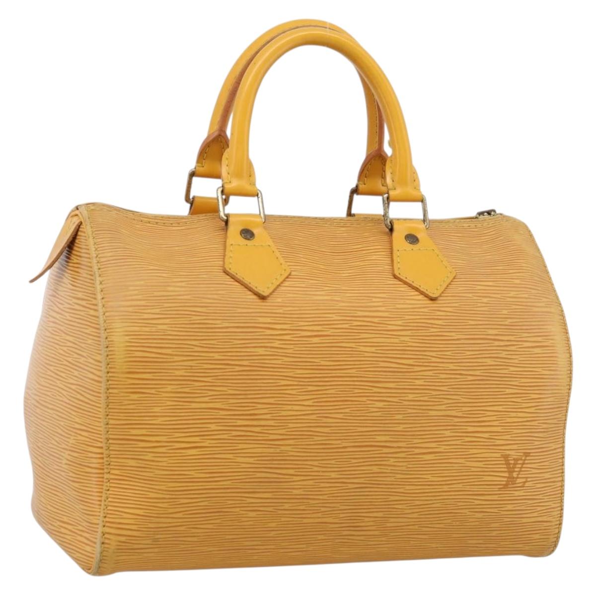 LOUIS VUITTON Epi Speedy 25 Hand Bag Tassili Yellow M43019 LV Auth 202610
