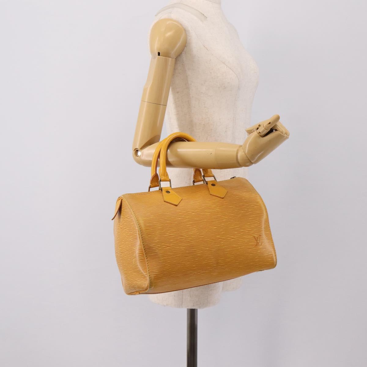 LOUIS VUITTON Epi Speedy 25 Hand Bag Tassili Yellow M43019 LV Auth 202610