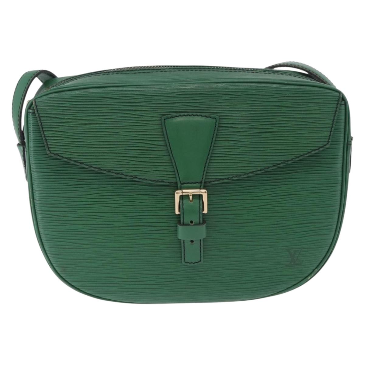 LOUIS VUITTON Epi Jeune Fille MM Shoulder Bag Green M52154 LV Auth 202611