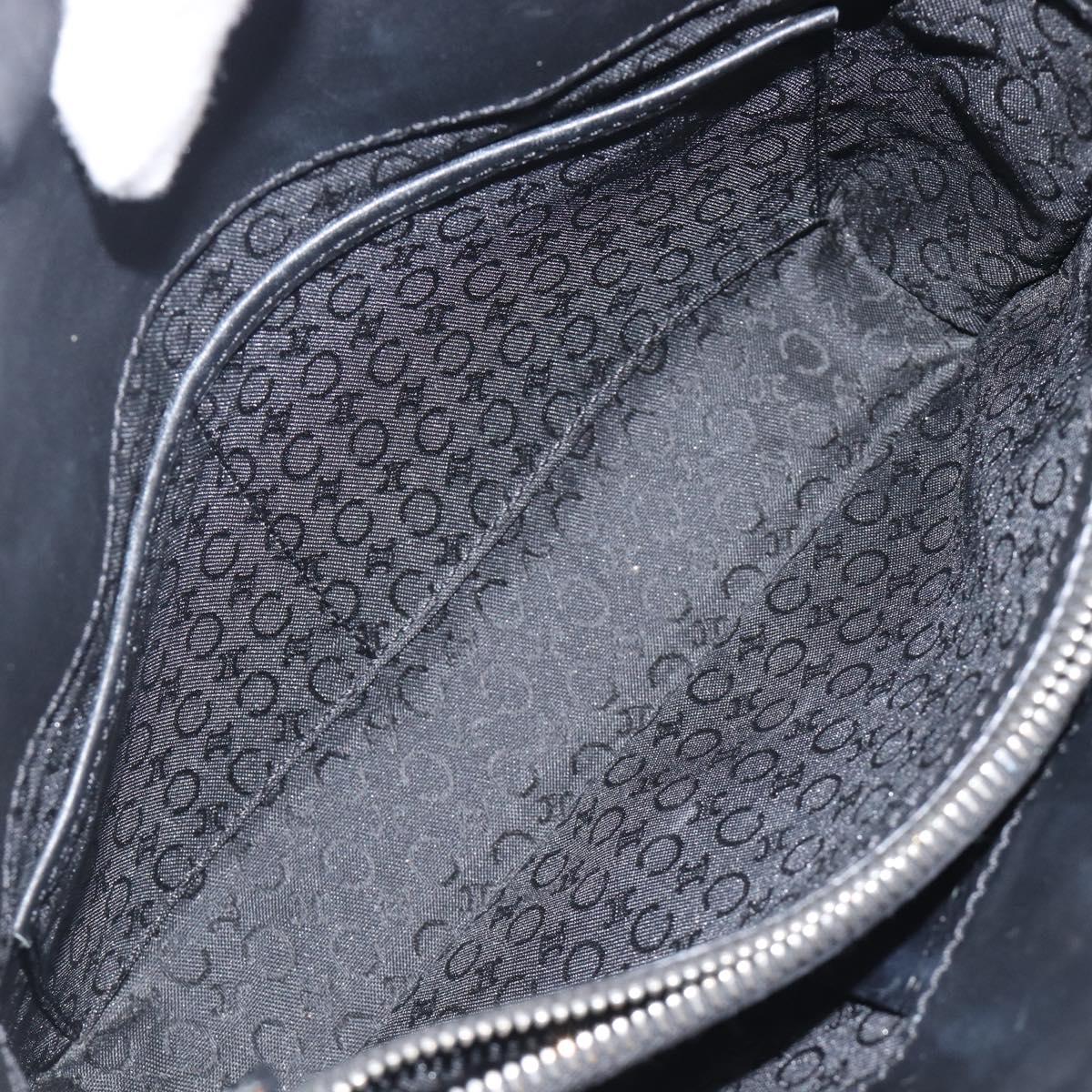 CELINE C Macadam Hand Bag Canvas Black Silver Auth 202613A