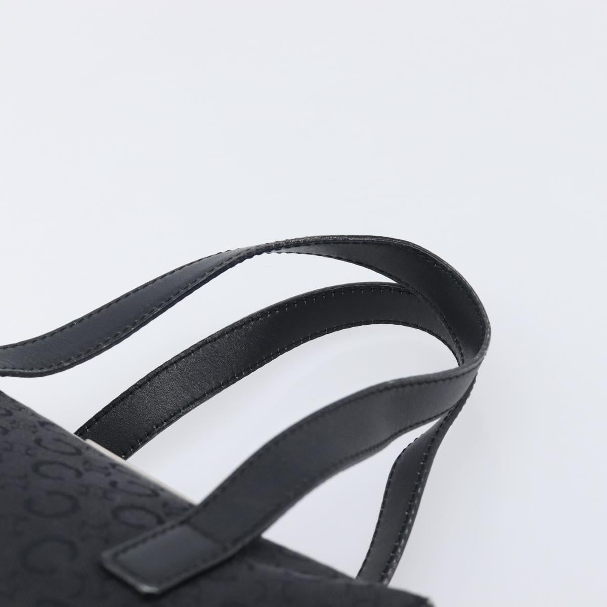 CELINE C Macadam Hand Bag Canvas Black Silver Auth 202613A