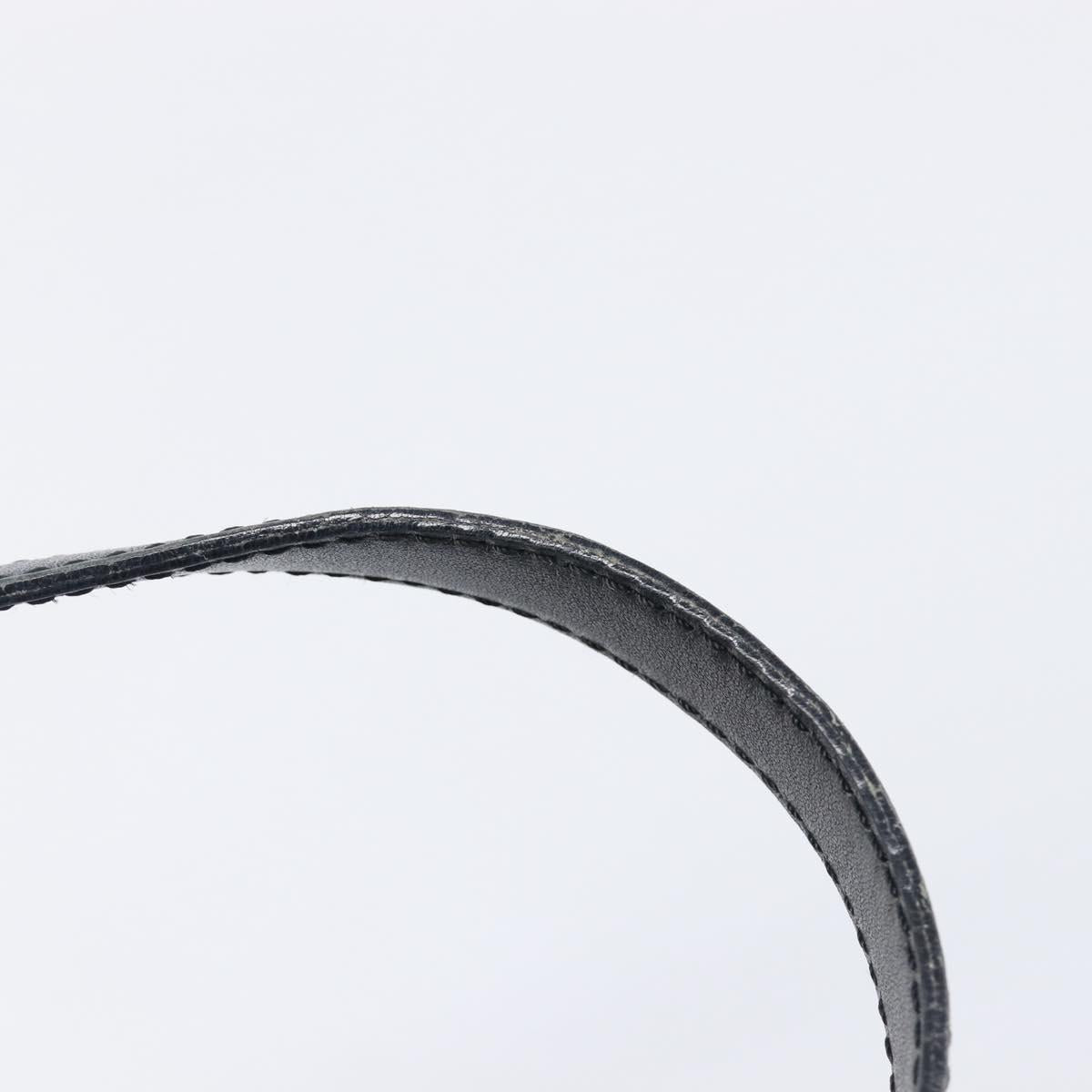 CELINE C Macadam Hand Bag Canvas Black Silver Auth 202613A