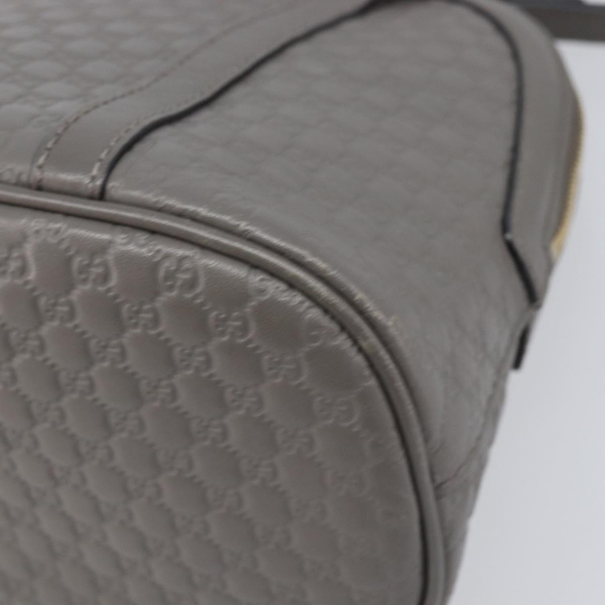 GUCCI Micro GuccissimaGG Hand Bag Leather Outlet 2way Gray 449654 Auth 202614V