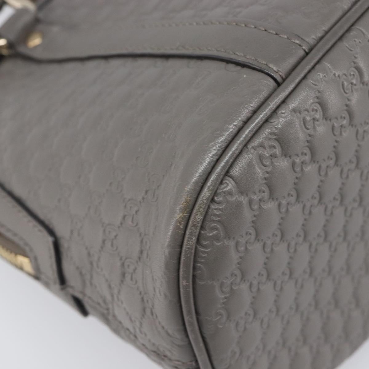 GUCCI Micro GuccissimaGG Hand Bag Leather Outlet 2way Gray 449654 Auth 202614V