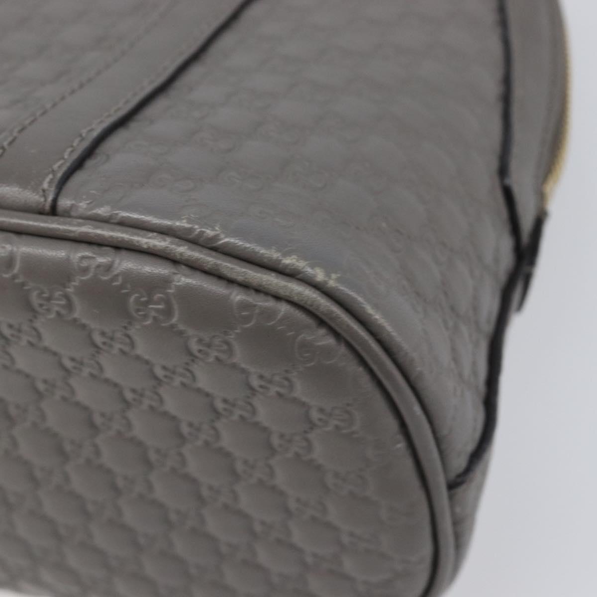 GUCCI Micro GuccissimaGG Hand Bag Leather Outlet 2way Gray 449654 Auth 202614V