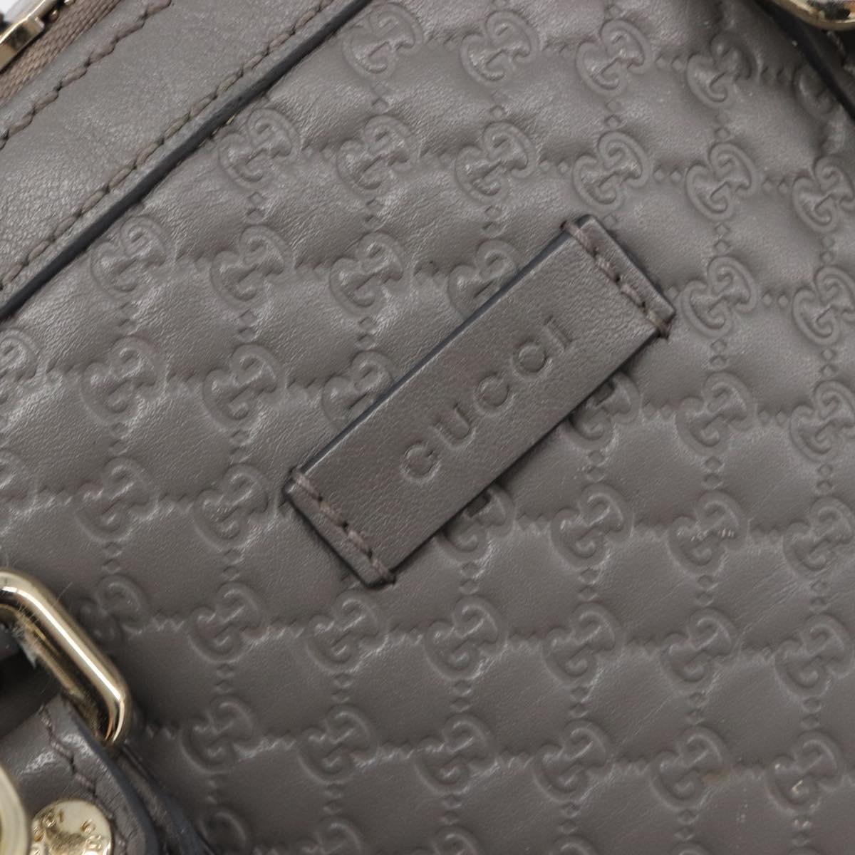 GUCCI Micro GuccissimaGG Hand Bag Leather Outlet 2way Gray 449654 Auth 202614V