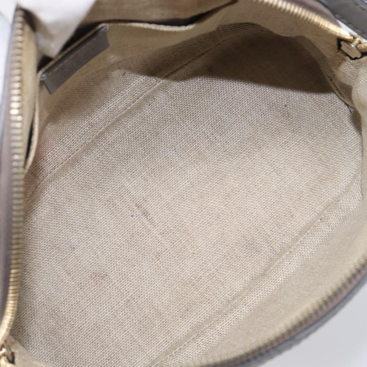 GUCCI Micro GuccissimaGG Hand Bag Leather Outlet 2way Gray 449654 Auth 202614V