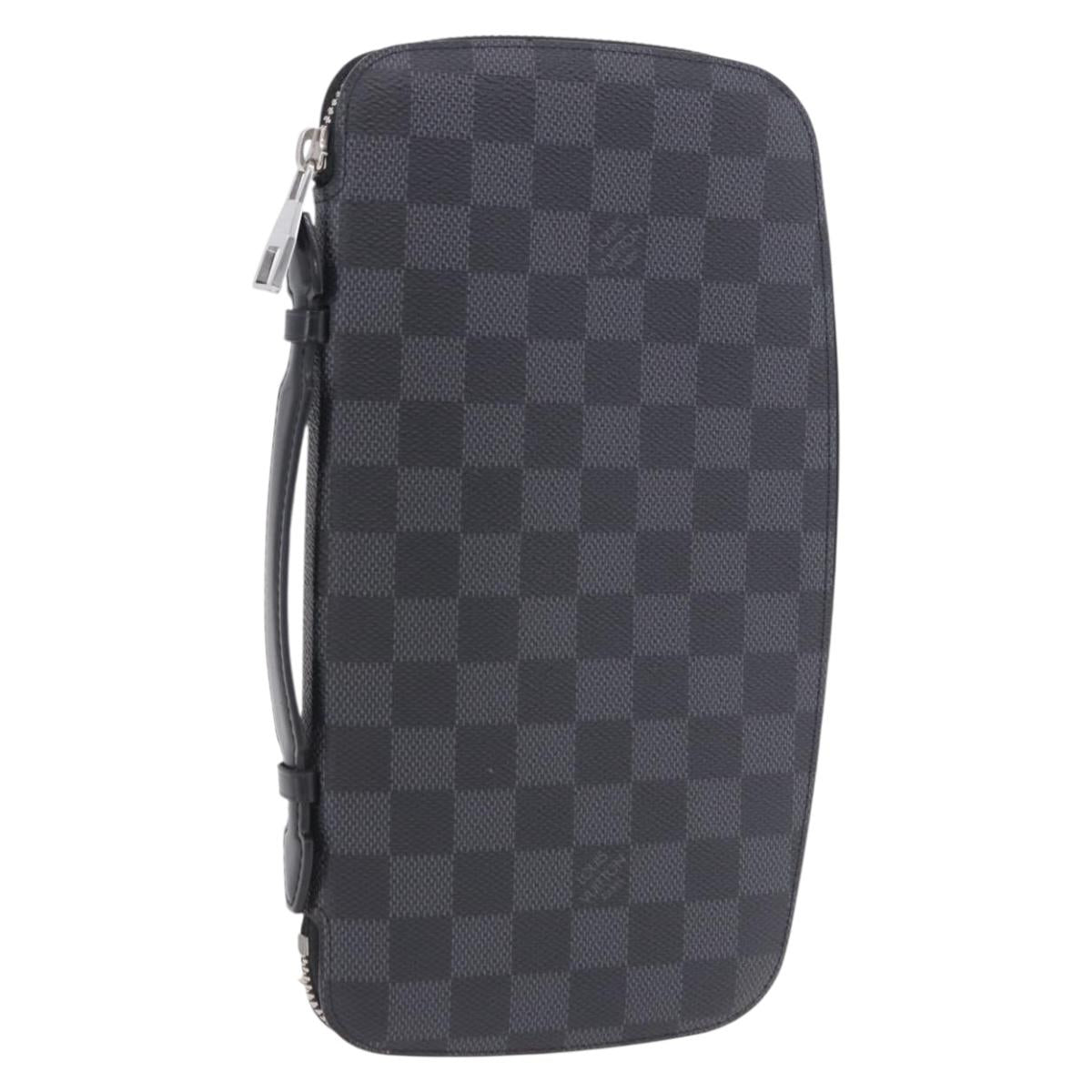LOUIS VUITTON Damier Grafitte Organizer Atoll Travel Case N48255 LV Auth 202615A